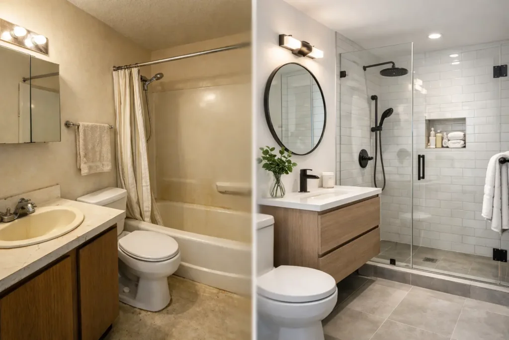 A Small Bathroom Transformation Example That Works