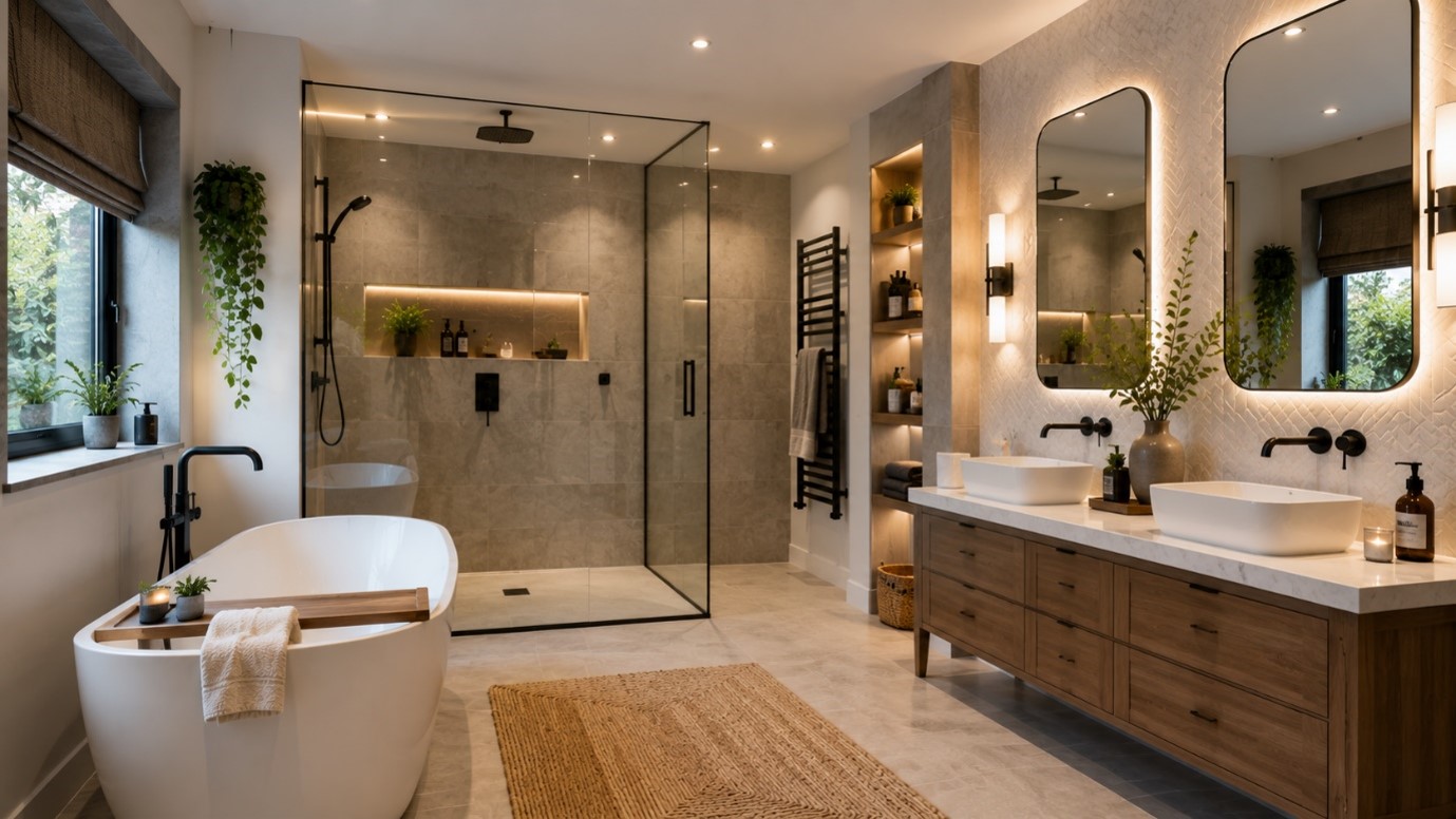 Contemporary luxury bathroom refurbishment